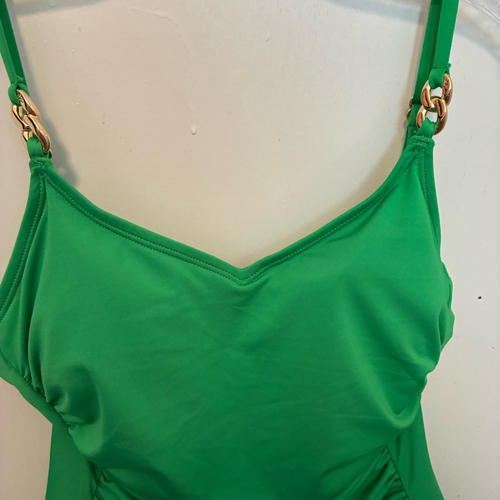 MICHAEL KORS Women’s One Piece Swimsuit with Gold Accent Size 10 - Picture 4 of 11